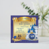 アフリカ系アメリカ人プリンスベビーシャワー招待状 招待状 (スタンド正面)