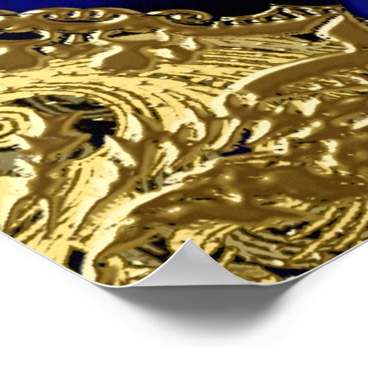 アフリカ系アメリカ人プリンスベビーシャワー歓迎サイン ポスター (角)