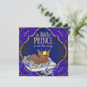 アフリカ系アメリカ人プリンスベビーシャワー 招待状 (スタンド正面)