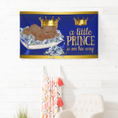 アフリカ系アメリカ人プリンスボーイ赤ちゃんシャワー旗 横断幕 (インサイチュ)