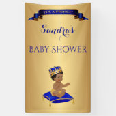 アフリカ系アメリカ人プリンス王室のブルー金ゴールド 横断幕 (縦)