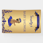 アフリカ系アメリカ人プリンス王室のブルー金ゴールド 横断幕 (横)