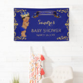 アフリカ系アメリカ人プリンス王室のブルー金ゴールド 横断幕 (インサイチュ)