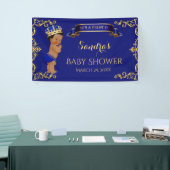 アフリカ系アメリカ人プリンス王室のブルー金ゴールド 横断幕 (トレードショー)