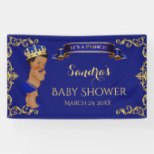 アフリカ系アメリカ人プリンス王室のブルー金ゴールド 横断幕 (横)