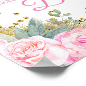 アフリカ系アメリカ人プリンセスガールベビーシャワーシンボルや象徴 ポスター (角)