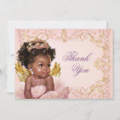 アフリカ系アメリカ人プリンセスサンキューカード サンキューカード (正面)