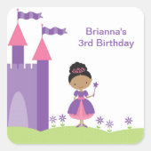 アフリカ系アメリカ人プリンセスシール スクエアシール (正面)