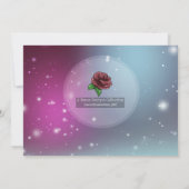 アフリカ系アメリカ人プリンセスハッピーバースデーパーティー 招待状 (裏面)