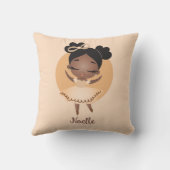 アフリカ系アメリカ人プリンセスバレリーナとボウ クッション (裏面)