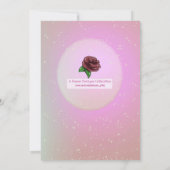 アフリカ系アメリカ人プリンセスパープルバースデーパーティー 招待状 (裏面)