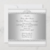 アフリカ系アメリカ人プリンセスベビーシャワーガールチェア2 招待状 (裏面)