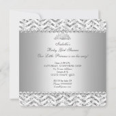 アフリカ系アメリカ人プリンセスベビーシャワーガールチェア2 招待状 (裏面)