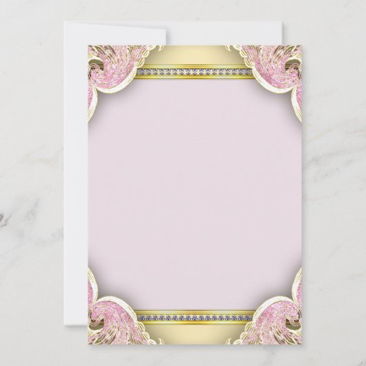 アフリカ系アメリカ人プリンセスベビーシャワー招待状 招待状 (裏面)