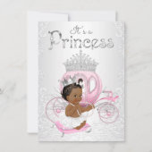 アフリカ系アメリカ人プリンセスベビーシャワー 招待状 (正面)
