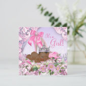 アフリカ系アメリカ人プリンセスベビーシャワー 招待状 (スタンド正面)