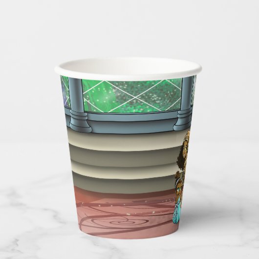 アフリカ系アメリカ人プリンセス誕生日 紙コップ (正面)