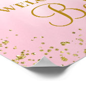 アフリカ系アメリカ人プリンセス赤ちゃんシャワー歓迎サイン ポスター (角)