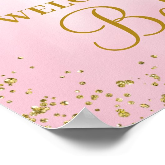 アフリカ系アメリカ人プリンセス赤ちゃんシャワー歓迎サイン ポスター (角)