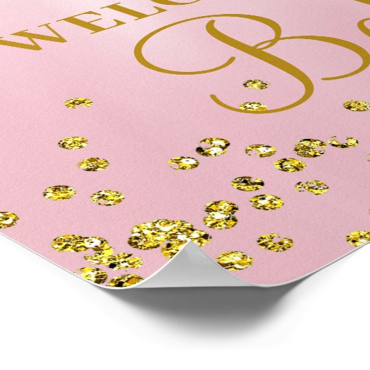 アフリカ系アメリカ人プリンセス赤ちゃんシャワー歓迎サイン ポスター (角)