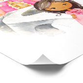 アフリカ系アメリカ人プリンセス、キャッスルガール子供部屋 フォトプリント (角)