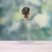 アフリカ系アメリカ人ヘアサロン価格とサービス アクリルサイン (ニュートラル)