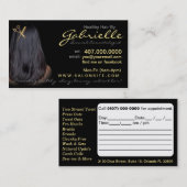 アフリカ系アメリカ人ヘアサロン名刺 予約カード (正面/裏面)