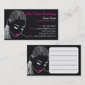 アフリカ系アメリカ人ヘアブレイダーサロン名刺 名刺 (正面/裏面)