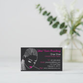 アフリカ系アメリカ人ヘアブレイダーサロン名刺 名刺 (スタンド正面)