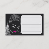 アフリカ系アメリカ人ヘアブレイダーサロン名刺 名刺 (裏面)