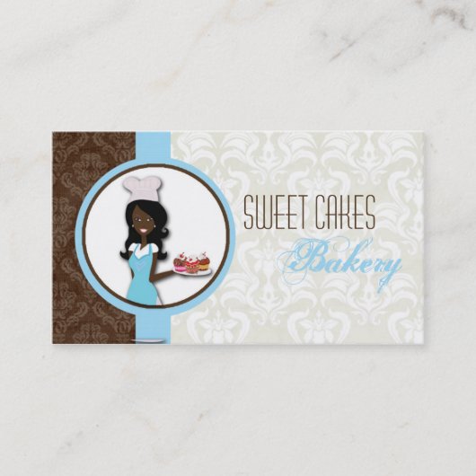 アフリカ系アメリカ人ベイカーカップケーキの名刺 名刺 (正面)