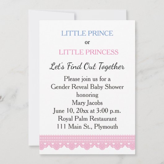 アフリカ系アメリカ人ベビーが赤ちゃんシャワーの侵入を明らかにする 招待状 (裏面)