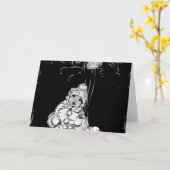 アフリカ系アメリカ人ベビーでベルとストリーマー カード (黄色い花)