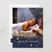 アフリカ系アメリカ人ベビーイエスクリスマスポストカード シーズンポストカード (正面/裏面)