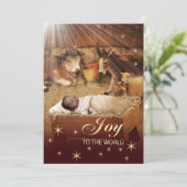 アフリカ系アメリカ人ベビーイエズスクリスマスフラットカード シーズンカード (スタンド正面)