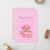 アフリカ系アメリカ人ベビーガールありがとう ノートカード (正面/裏面インサイチュ)