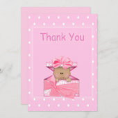 アフリカ系アメリカ人ベビーガールありがとう ノートカード (正面/裏面)