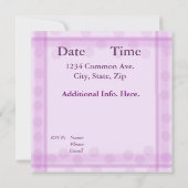 アフリカ系アメリカ人ベビーガールシャワー招待状 招待状 (裏面)