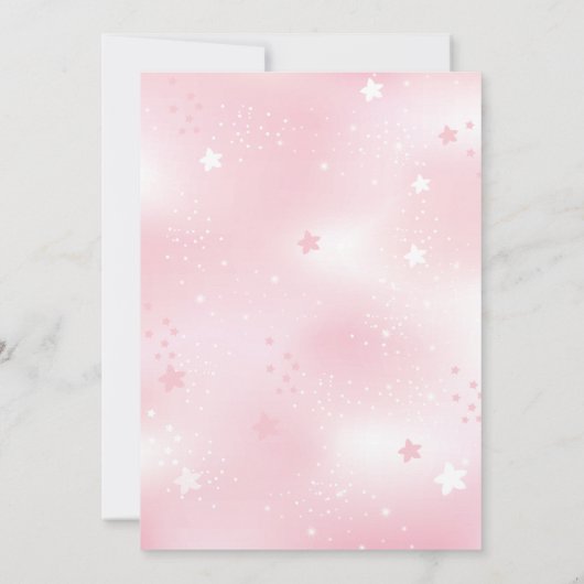 アフリカ系アメリカ人ベビーガールシャワー招待状 招待状 (裏面)