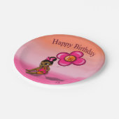 アフリカ系アメリカ人ベビーガール1歳の誕生日 ペーパープレート (アングル)