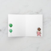 アフリカ系アメリカ人ベビーガール – ガールカード 案内状 (内部)