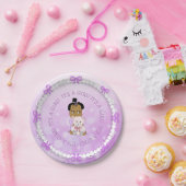 アフリカ系アメリカ人ベビーガールTeddy Bearベビーシャワー ペーパープレート (パーティー)