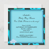 アフリカ系アメリカ人ベビーシャワーボーイアニマルプリント 招待状 (裏面)