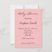 アフリカ系アメリカ人ベビーシャワー招待状 招待状 (裏面)