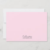 アフリカ系アメリカ人ベビーヴィンテージプリンセスピンク 招待状 (裏面)