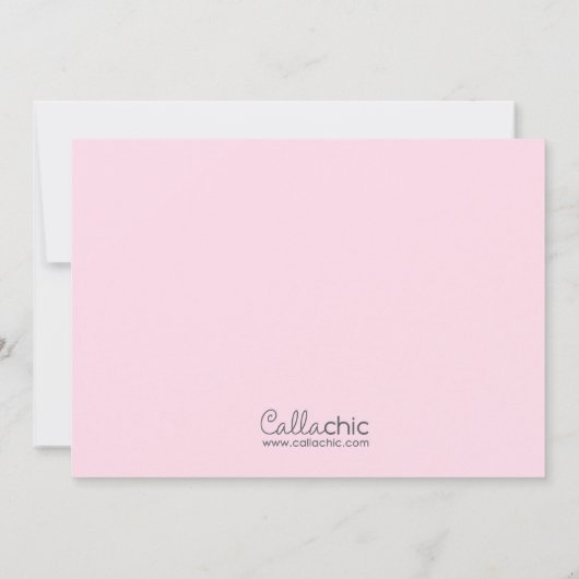 アフリカ系アメリカ人ベビーヴィンテージプリンセスピンク 招待状 (裏面)