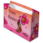 アフリカ系アメリカ人ベビー1歳の誕生日 ラージペーパーバッグ (正面アングル)