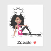アフリカ系アメリカ人ベーカリーガールシール シール (シート)