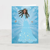 アフリカ系アメリカ人ホリデークリスマスエンジェルカード 招待状 (正面)