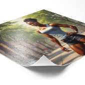 アフリカ系アメリカ人ボディビルダーのスポーティな外観インパーク フォトプリント            (角)